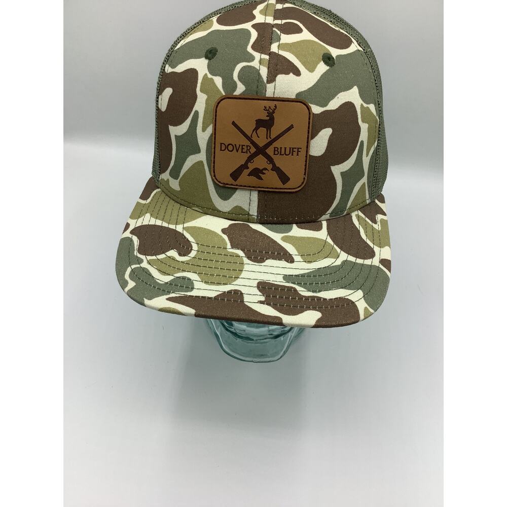 NWOT Dover Bluff Club Trucker Hat Camo Green Brown Mesh Back